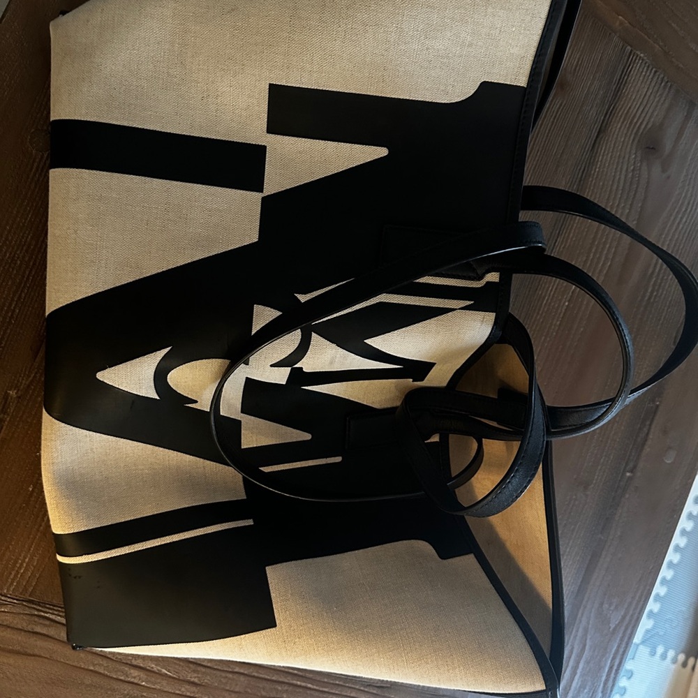 MCM Leather/Canvas Tote Bag